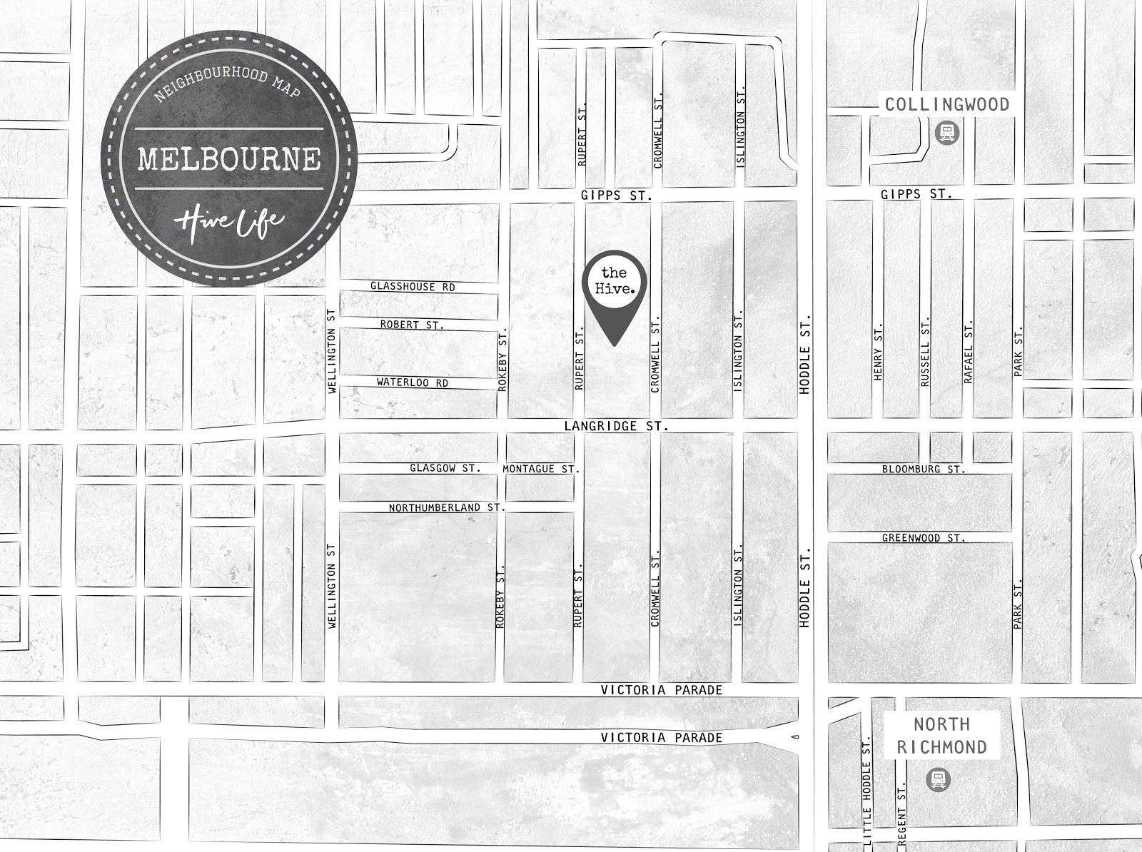 The Hive Collingwood Map
